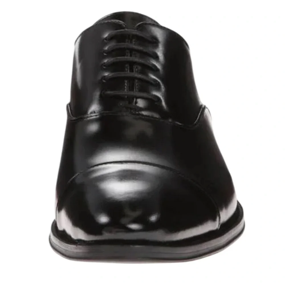 Stacy Adams Mens Black Leather Cap Toe Oxford Dress Shoes Formal Business Size 7